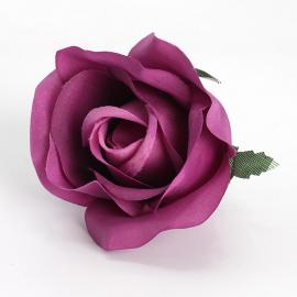 Dirbtinių rožės žiedų komplektas (12vnt. x 0.25€) [violetinė, 6x6cm]