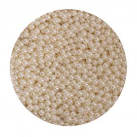Karoliukai, skersmuo 1.2cm "Kreminis perlas" (100g)