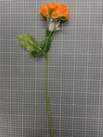 Dirbtinė gėlės šaka, ilgis 50cm (oranžinė)