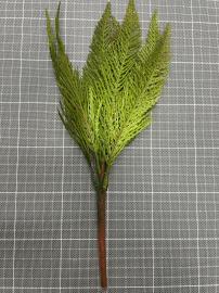 Dirbtinė lapų šakelė, ilgis 33cm (t. žalia)