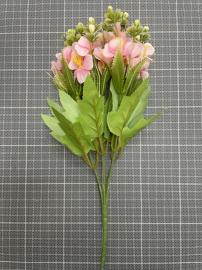 Dirbtinė gėlės šakelė, ilgis 34cm (rožinė)