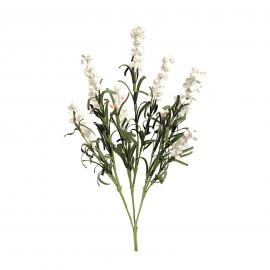 Dirbtinė putoplasto gėlių šakelė "Nendrė", ilgis 40cm (Balta)