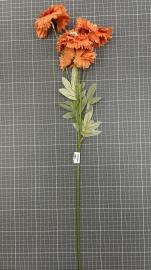 Dirbtinė gėlės šaka, ilgis 60cm (oranžinė)