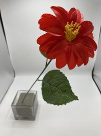 Dirbtinė gėlės šaka, ilgis 63cm (raudona - geltona)
