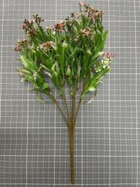 Dirbtinė lapų šakelė, ilgis 31cm (rožinė)