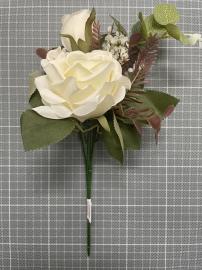 2 rožių puokštė 35 cm (balta)