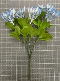 Dirbtinė gėlės šakelė, ilgis 29cm (mėlyna)