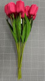 Dirbtinė tulpė, ilgis 48cm (t. rožinė)