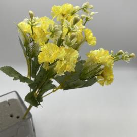 Dirbtinė gėlės puokštė, ilgis 33cm (geltona)