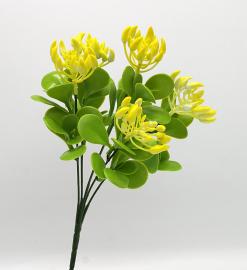 Dirbtinė gėlės šakelė, ilgis 29cm (geltona)