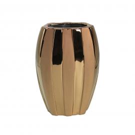 Keramikinė ovali vaza, aukštis 30cm (blizgios ir matinės varinės spalvos)