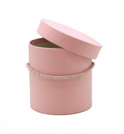 Cilindrinė dėžutė su rankenėle (rožinė)