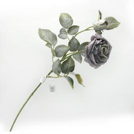 Dirbtinė rožės šaka 64 cm (pilkai violetinė)