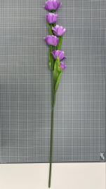 Dirbtinė gėlės šaka, ilgis 100cm (violetinė-balta)