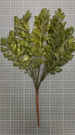 Dirbtinė lapų šakelė, ilgis 43cm (t. žalia)