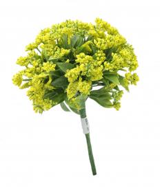 Dirbtinė gėlės šakelė, ilgis 25 cm (geltona)