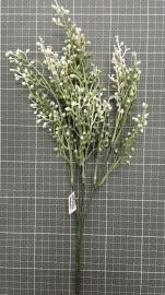 Dirbtinė gėlės šakelė, ilgis 38 cm (balta)