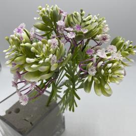 Dirbtinė gėlės puokštė, ilgis 26 cm (violetinė)