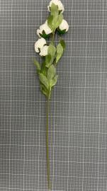 Dirbtinė gėlės šaka, ilgis 60cm (balta)