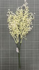 Dirbtinė gėlės šakelė, ilgis 38 cm (šv. geltona - balta)
