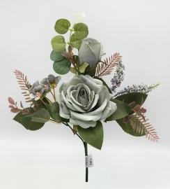2 rožių puokštė 35 cm (pilka)