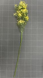 Dirbtinė gėlės šaka, ilgis 61cm (geltona)