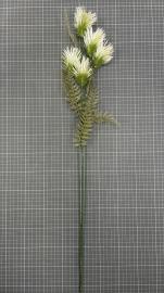 Dirbtinė gėlės šaka, ilgis 75 cm (balta)