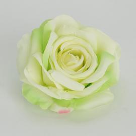 Dirbtinių didelių rožės žiedų komplektas (12vnt. x 0.70€) [žalsva, 11x6cm]