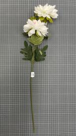 Dirbtinė gėlės šaka, ilgis 62cm (balta)