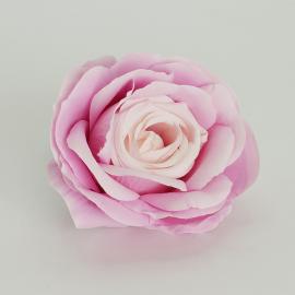 Dirbtinių didelių rožės žiedų komplektas (12vnt. x 0.70€) [violetinė, 11x6cm]
