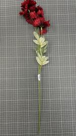 Dirbtinė gėlės šaka, ilgis 60cm (raudona)