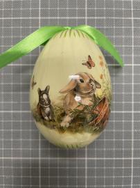 Velykinis pakabinamas kiaušinis su kaspinu, 10 cm aukščio