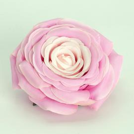 Dirbtinių išsiskleidusių rožės žiedų komplektas (12vnt. x 0.80€) [rožinė, 10x5,5cm]