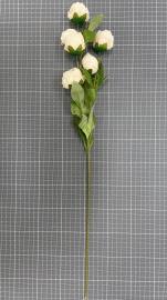 Dirbtinė gėlės šaka, ilgis 60cm (kreminė)