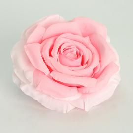 Dirbtinių didelių rožės žiedų komplektas (12vnt. x 0.70€) [rožinė, 11x6cm]