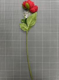 Dirbtinė gėlės šaka, ilgis 50cm (raudona)