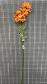 Dirbtinė gėlės šaka, ilgis 60cm (oranžinė)
