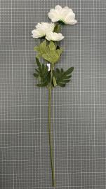 Dirbtinė gėlės šaka, ilgis 64cm (balta)