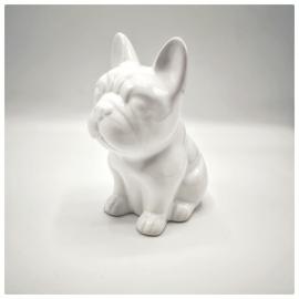 Keramikinis šuo taupyklė, 8,5x13x15cm (baltas)