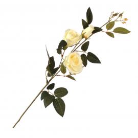 Rožių šaka iš 3 žiedų, ilgis 92cm (kreminė)