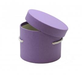 Cilindrinė dėžutė su rankenėlėmis (violetinė)