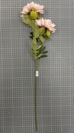 Dirbtinė gėlės šaka, ilgis 62cm (šv. rožinė)