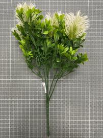 Dirbtinė gėlės šakelė, ilgis 29 cm (balta)