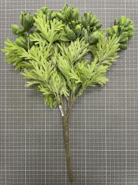 Dirbtinė gėlės šakelė, ilgis 41 cm (žalia)