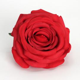 Dirbtinių rožės žiedų komplektas, 9 cm skersmuo (12 vnt. x 1.00€) (raudonas)