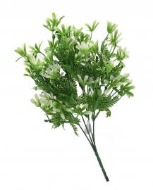 Dirbtinė gėlės šakelė, ilgis 33 cm (balta)