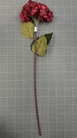 Dirbtinė hortenzijos šaka, ilgis 76cm (raudona)