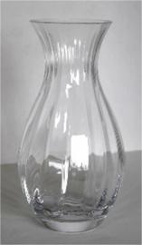 Stiklinė šlifuota vaza optinė 25.5cm D-13.8cm