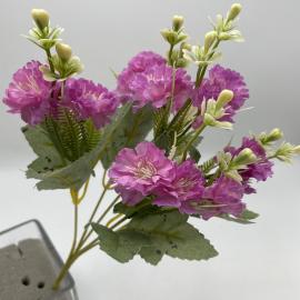 Dirbtinė gėlės puokštė, ilgis 33cm (rožinė)