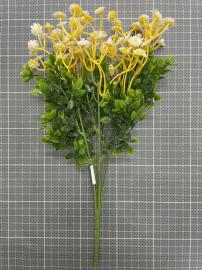 Dirbtinė gėlės šakelė, ilgis 32 cm (geltona)